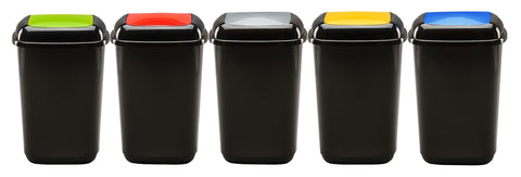Plastic Push Lid 28 litre Recycling Bin