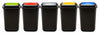 Set of 5 internal recycling bins, black bases with coloured in available in lime, red, silver, yellow and blue