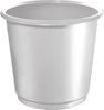 White plastic internal waste basket, lightweight construction with large aperture for waste disposal