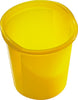 Open top 13 litre waste paper basket in yellow plastic