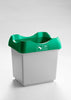 Open Top Recycling Bin with Coloured Lids and Stickers - 30 Litre