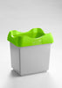 Open Top Recycling Bin with Coloured Lids and Stickers - 30 Litre