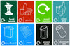 Freestanding Colour Coded Recycling Bin - Available in 3 Sizes