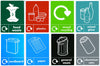 A5 graphic labels for organized and easy identification of waste. 