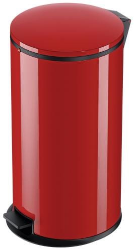 44L Hailo Pure Litter Bin in Red with a removable galvanised inner liner.