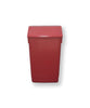 Plastic internal recycling bin with tapered body andred flip top lid