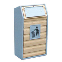 Timber Fronted Litter Bin - 105 Litres