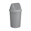 Grey internal litterbin with push flap bin for internal use