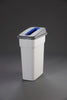 Blue slot recycling lid on selecto grey base