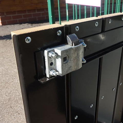 Slatted Anti Vandal Wooden Litter Bin - 112 Litre
