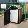 Slatted Anti Vandal Wooden Litter Bin - 112 Litre