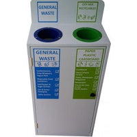 Slimline 2 Bay Recycle Station - 2 x 50 Litre Compartments