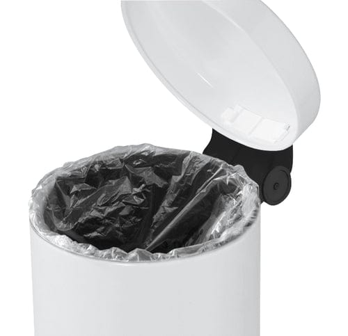 Hailo Solid 3-Litre Pedal Bin easily lined with trash bag.