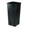 Black open top litter bin with tapered design for nesting