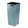 Tall freestanding open top square litter bin in grey