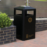 Heavy Duty Outdoor Steel Litter Bin -112 Litre