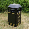 Heavy Duty Outdoor Steel Litter Bin -112 Litre