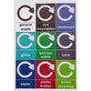 Lift Top Litter Bin in 5 Colours with optional recycling sticker - 48 Litre