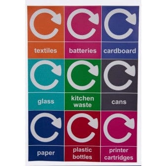 Lift Top Litter Bin in 5 Colours with optional recycling sticker - 48 Litre