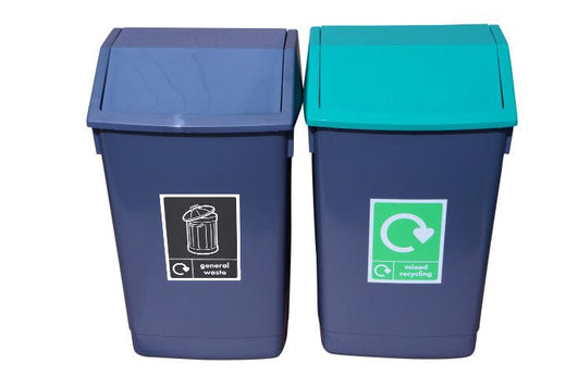 Swing Bin with Recycling Pictogram - 60 Litre
