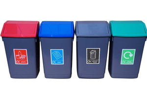 Swing Bin with Recycling Pictogram - 60 Litre
