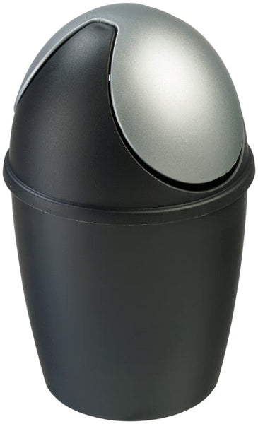 Dark grey base with light grey swing lid mechanism