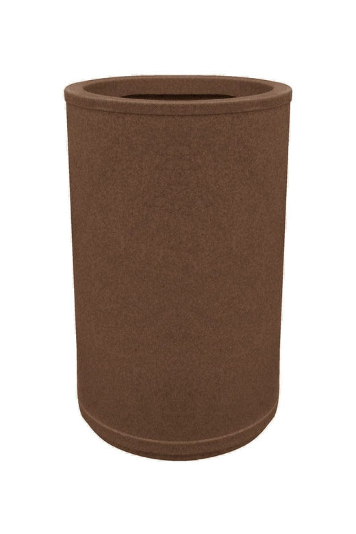 Large external litter bin with a capacity of 90 litre and finished in brown