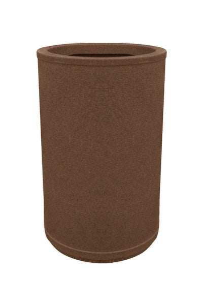 Large external litter bin with a capacity of 90 litre and finished in brown
