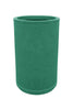Weather resistant open top litter bin with large opening for 360 degree waste disposal in emerald colour