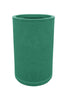 Weather resistant open top litter bin with large opening for 360 degree waste disposal in emerald colour