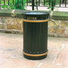 84 Litre Circular Open Top Fluted Litter Bin. Heavy duty, perfect for outdoor use.