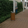 Heavy duty free standing litterbin under cover