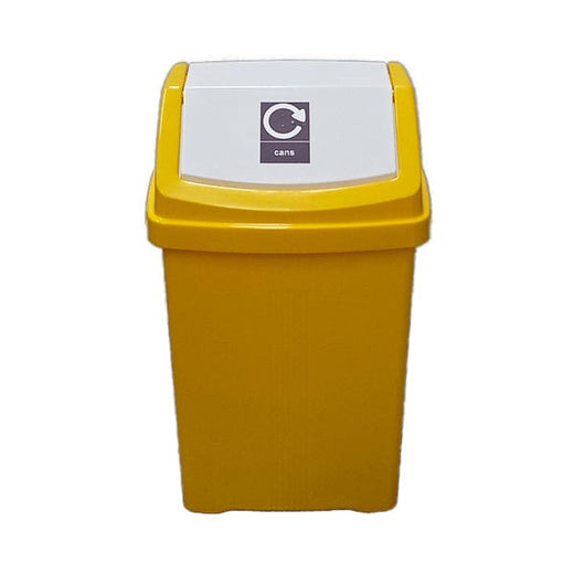 Flip Top Recycling Bin with Stickers - 50 Litre