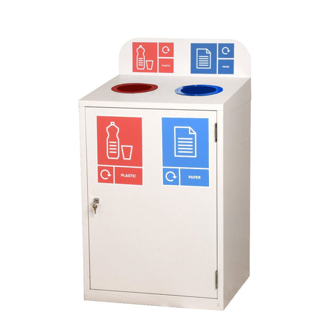 Zeus 2 Bay Recycling Station - 2 x 80 Litre Compartments