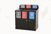 Internal recycling bin with 3 compartments for the recycling of cans, plastics and paper